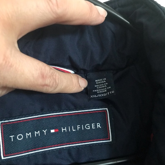 Tommy Hilfiger Navy Blue Hooded Winter Coat - Picture 14 of 16